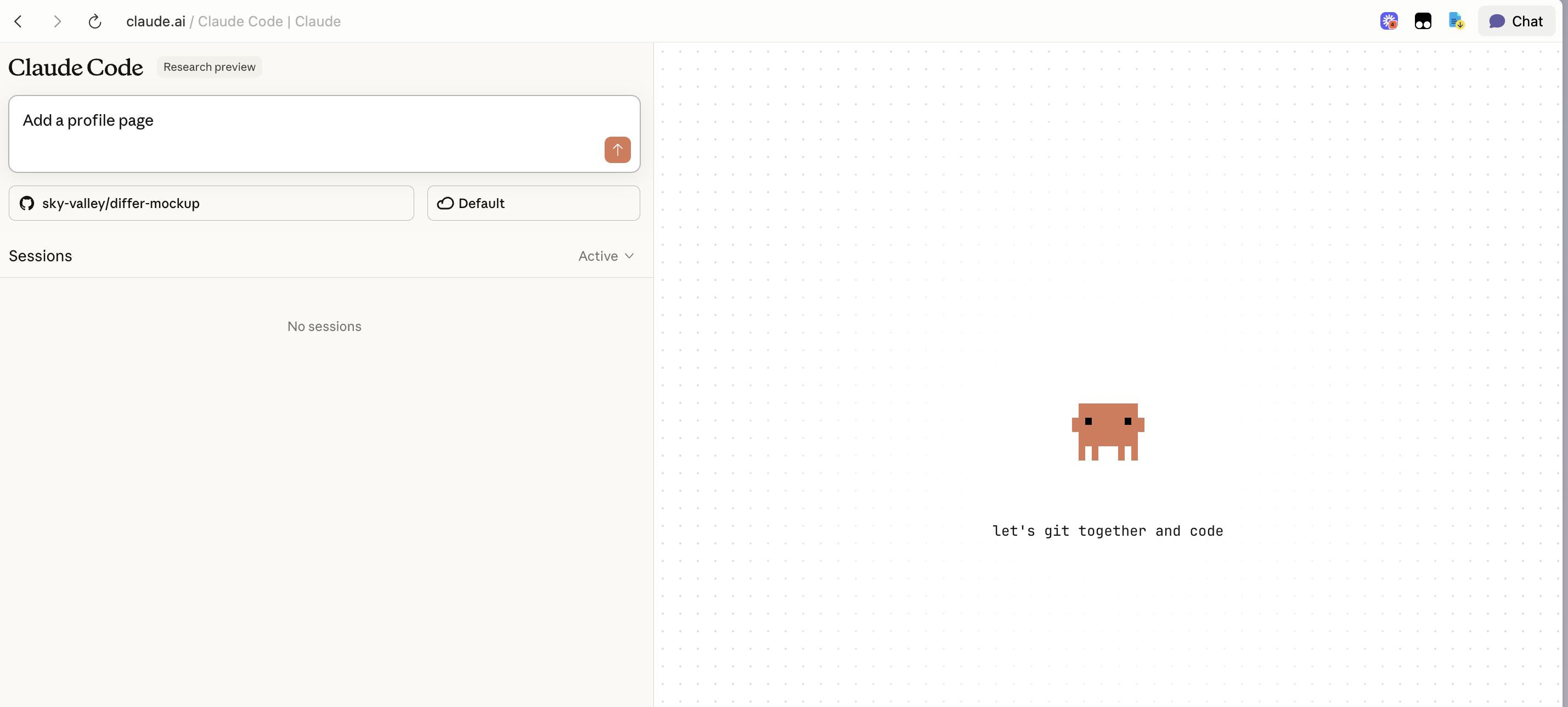 Claude Code web interface